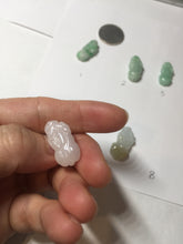 Load image into Gallery viewer, 100% natural type A icy watery jadeite jade sunny green/white/purple/yellow 3D PiXiu (貔貅) pendant necklace PC29
