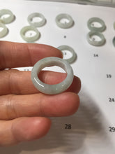 Load image into Gallery viewer, Size 6 1/2-9 100% natural type A white light green broad jadeite jade band ring PA253
