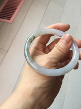Load image into Gallery viewer, 58mm certified Type A 100% Natural light purple white brown with brown floating flowers round cut Jadeite Jade bangle PC156-4096
