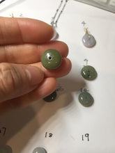 Load image into Gallery viewer, 9.9-15mm Type A 100% Natural light green yellow brown purple Jadeite Safety Guardian Button abacus bead donuts pendant PF73 Add on item
