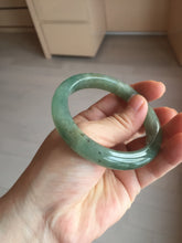 Load image into Gallery viewer, Shopify only. 54mm certified 100% natural Type A icy watery oliy dark green(油青) brown jadeite jade bangle BS103-4060
