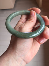Load image into Gallery viewer, 60.2mm certified type A 100% Natural sunny green brown oily dark green gray black Jadeite jade bangle PH191-6937

