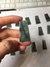 Load image into Gallery viewer, 100% Natural Type A Sunny Green Dark Green Black Gray Misty Mountain Forest Jadeite Jade Safe and Sound Pendant Group BS121
