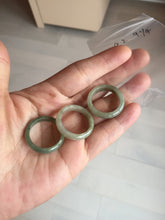 Load image into Gallery viewer, Size 2-9 1/2 100% natural type A dark green jadeite jade band ring BL24 add-on items
