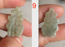 Load image into Gallery viewer, 100% Natural light sugar yellow/green jadeite Jade blessed fortune pendant BG6
