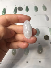 Load image into Gallery viewer, Type A 100% Natural icy watery light green/white/purple jadeite Jade magnolia buds group Pendant PH236

