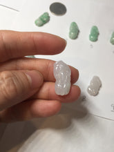 Load image into Gallery viewer, 100% natural type A icy watery jadeite jade sunny green/white/purple/yellow 3D PiXiu (貔貅) pendant necklace PC29
