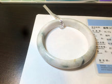 Load image into Gallery viewer, 59.6mm Certificated Type A 100% Natural White green red purplewith green floating flowers Jadeite Jade bangle G110-9546
