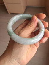 Load image into Gallery viewer, 57.5mm certified type A 100% Natural light  green/purple Jadeite jade bangle PA232-5118
