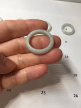 Load image into Gallery viewer, Size 3 3/4-9 1/4100% natural type A white light green light green jadeite jade band ring PA254
