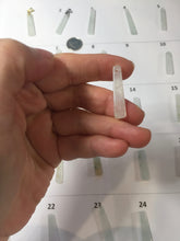 Load image into Gallery viewer, 100% Natural type A icy watery light green white narrow rectangle Jadeite Jade safe and sound pendant group BS139 Add on item
