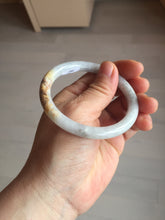 Load image into Gallery viewer, 54mm certified 100% natural Type A light yellow/white/purple/black(Wuji) round cut jadeite jade bangle BS9-9567

