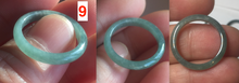 Load image into Gallery viewer, 16.5mm size 6 100% natural type A icy watery green/blue icy watery Guatemala jadeite jade band ring group BP83
