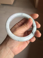 Load image into Gallery viewer, 61.2mm Certified Type A 100% Natural light green/white/purple Jadeite Jade bangle PJ68-3844
