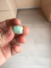 Load image into Gallery viewer, 13mm Type A 100% Natural sunny green/white/light purple olive shape Jadeite Jade LuluTong (Every road is smooth) bead pendant group PB119
