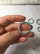 Load image into Gallery viewer, 20.2mm size 10 1/2 100% natural type A icy watery green/blue Guatemala jadeite jade band ring group PJ35

