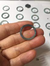 Load image into Gallery viewer, 16.5mm size 6 100% natural type A icy watery green/blue icy watery Guatemala jadeite jade band ring group PA256
