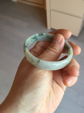 Load image into Gallery viewer, 50.2mm certified 100% natural Type A light green/gray/purple jadeite jade bangle PD202-2389
