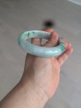 Load image into Gallery viewer, 57.6mm Certified 100% natural Type A sunny green/white jadeite jade bangle AX49-4131
