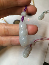 Load image into Gallery viewer, Type A 100% Natural white/green/purple Four Seasons Fortune Beans jadeite jade hanger group BF39
