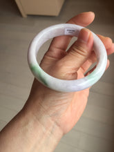 Load image into Gallery viewer, 59.5mm certified 100% natural Type A sunny green/purple white jadeite jade bangle PC197-1217
