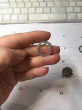 Load image into Gallery viewer, Size 1 3/4 (13.1mm) 100% natural type A icy watery green/blue/gray Guatemala jadeite jade band ring group AA107
