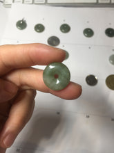 Load image into Gallery viewer, 17.5-20mm Type A 100% Natural oily dark green black gray(老油青) Jadeite Safety Guardian Button donuts pendant group PH237
