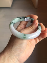 Load image into Gallery viewer, 56.2mm certified 100% natural type A dark green/purple/white jadeite jade bangle PF18-3423
