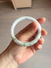 Load image into Gallery viewer, 55.3mm certified 100% natural Type A light green purple brown round cut jadeite jade bangle BS111-2543

