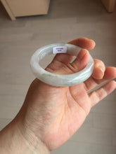 Load image into Gallery viewer, 46mm Certified Type A 100% Natural icy watery light green white clear Jadeite Jade bangle BS88-6685
