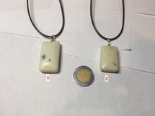 Load image into Gallery viewer, 100% natural light yellow/brown soap shape square nephrite jade safe and sound pendant group HT37
