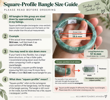 Load image into Gallery viewer, 56-58mm Certified Type A 100% Natural Dark Green Purple Gray Monet's Pond Square Jadeite Jade Bangle group GL61
