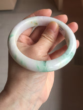 Load image into Gallery viewer, 59.5mm 100% Natural type A sunny green purple white Jadeite Jade bangle PE46-5504
