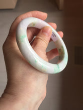 Load image into Gallery viewer, 59.5mm 100% Natural type A sunny green purple white Jadeite Jade bangle PE46-5504
