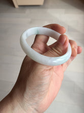 Load image into Gallery viewer, 52mm certified Type A 100% Natural green/white oval Jadeite Jade bangle BM60-0287
