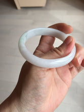Load image into Gallery viewer, 52mm certified Type A 100% Natural green/white oval Jadeite Jade bangle BM60-0287
