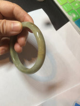Load image into Gallery viewer, 49.5mm Certified Type A 100% Natural yellow/gray/green Jadeite Jade bangle AF80-5002
