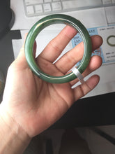 Load image into Gallery viewer, 56.3mm certified 100% Natural dark green black (碧玉) nephrite Jade bangle HT104-1584
