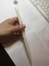 Load image into Gallery viewer, 20.5cm 100% Natural light green white Xiu Jade Serpentine oval style hairpin AW19
