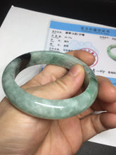 Load image into Gallery viewer, Shopify only 52.9mm Certified Type A 100% Natural green flying flowers Jadeite Jade bangle BF125-8568
