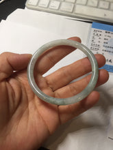 Load image into Gallery viewer, 54.9mm certified natural 100% natural Type A light green slim round cut jadeite jade bangle PF61-0444
