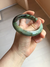 Load image into Gallery viewer, 58.7mm Certified 100% natural Type A dark green/sunny green/black/red/brown jadeite bangle PD81-9784
