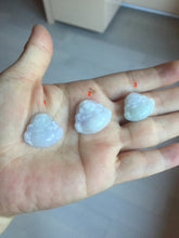 Load image into Gallery viewer, 100% Natural type A light purple white happy Buddha jadeite pendant BP182
