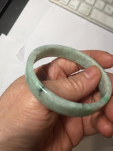 Load image into Gallery viewer, 51.7mm Certified type A 100% Natural sunny green light green with green flying flowers square Jadeite Jade bangle PA257-6942
