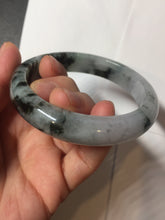 Load image into Gallery viewer, 57.2mm certified 100% natural Type A dark green black purple white Blooming Ink(水墨花开) jadeite jade bangle PB293-0507
