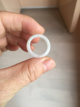Load image into Gallery viewer, Size 5 3/4 100% natural type A icy watery green/white/purple jadeite jade band ring group R115

