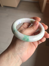 Load image into Gallery viewer, 59.5mm 100% Natural type A sunny green purple white Jadeite Jade bangle PE46-5504
