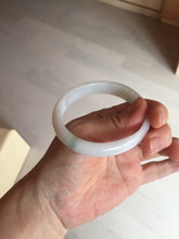 Load image into Gallery viewer, 52mm certified Type A 100% Natural green/white oval Jadeite Jade bangle BM60-0287
