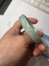 Load image into Gallery viewer, 51.7mm Certified type A 100% Natural sunny green light green with green flying flowers square Jadeite Jade bangle PA257-6942
