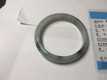 Load image into Gallery viewer, 54mm 100% natural type A light green with green floating flowers jadeite jade bangle PA258-3843 AllaboutjadeCanada.com only
